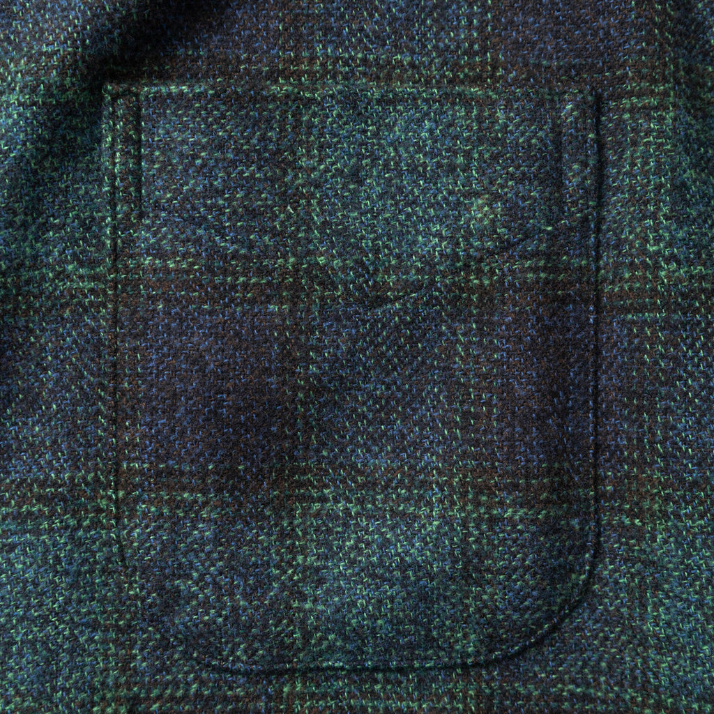 Navy Cotton Tweed Check