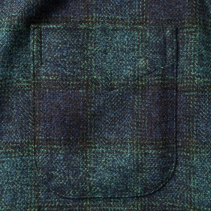 Navy Cotton Tweed Check