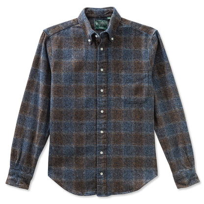 Brown Cotton Tweed Check