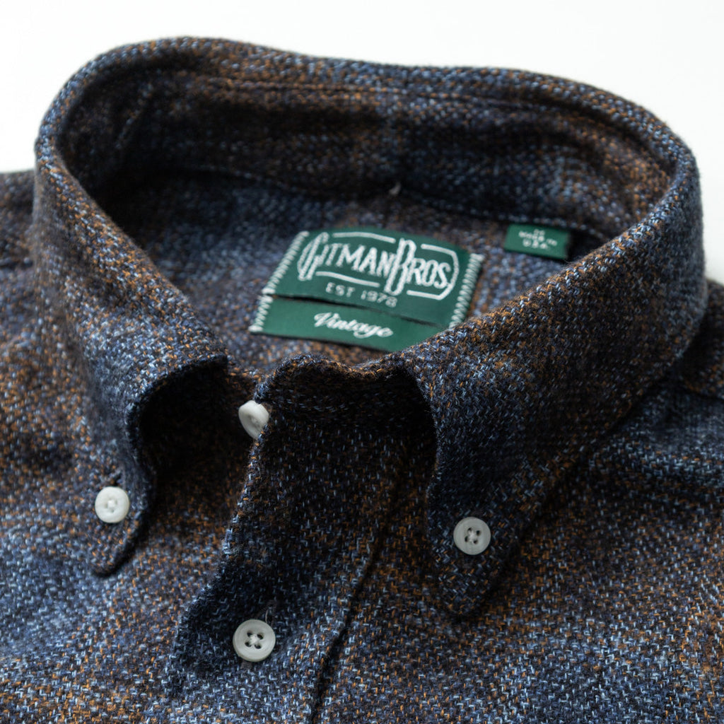 Brown Cotton Tweed Check