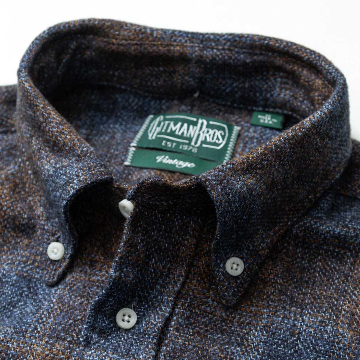 Brown Cotton Tweed Check