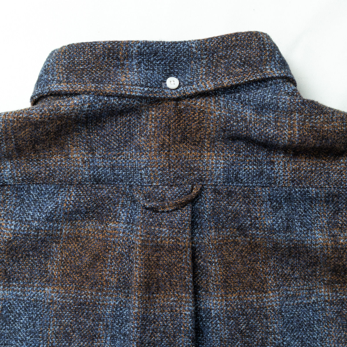 Brown Cotton Tweed Check