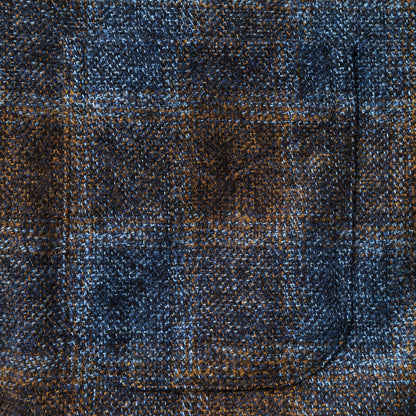 Brown Cotton Tweed Check