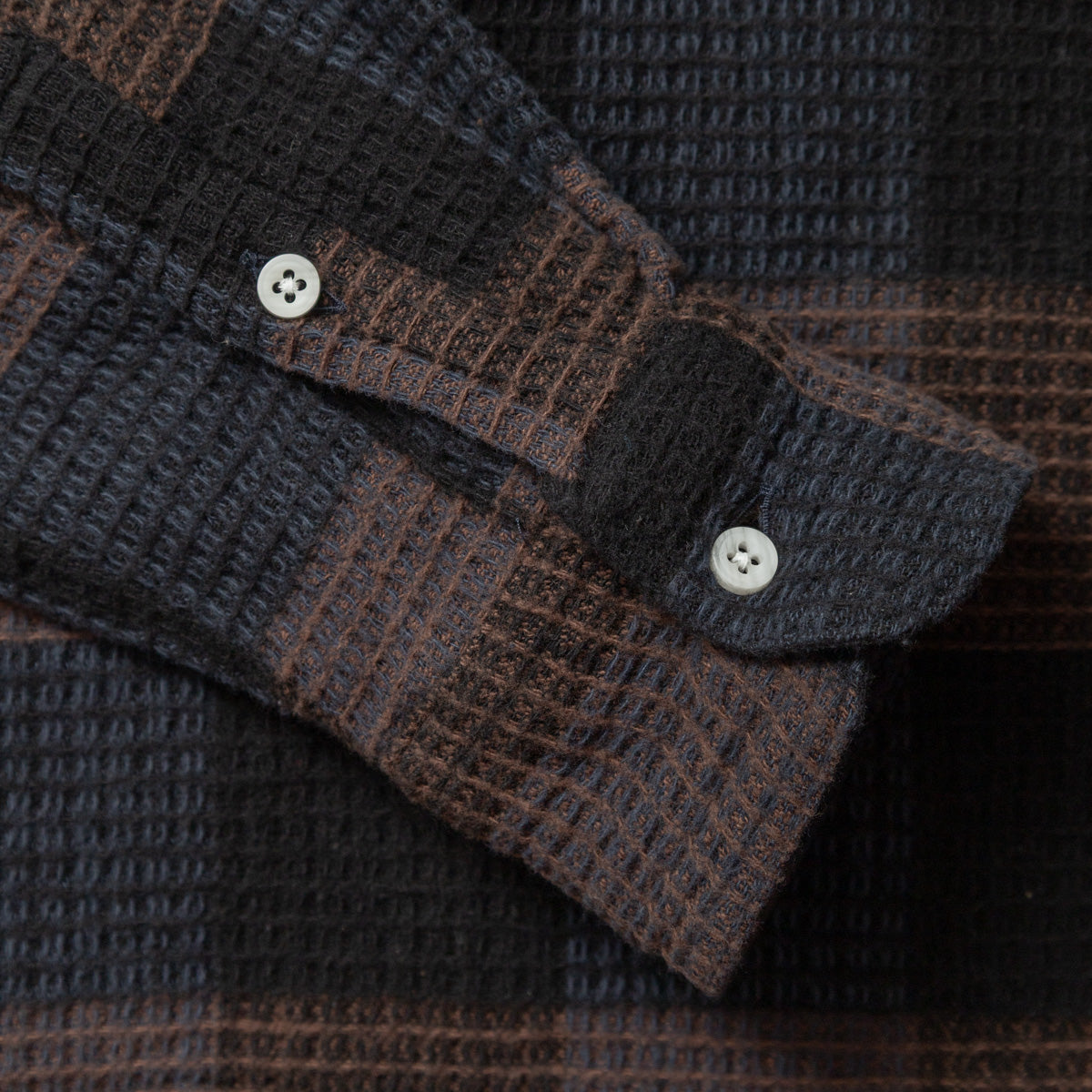 Black Brushed Waffle Check