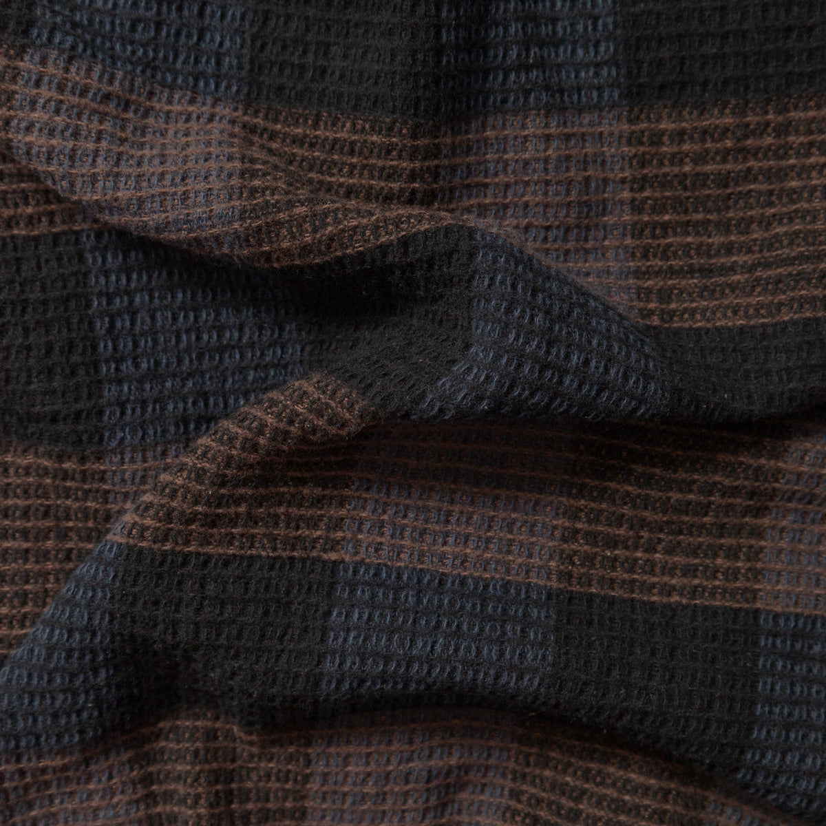 Black Brushed Waffle Check