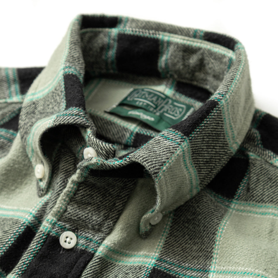 Celeste Green/Black Winter Brushed Madras