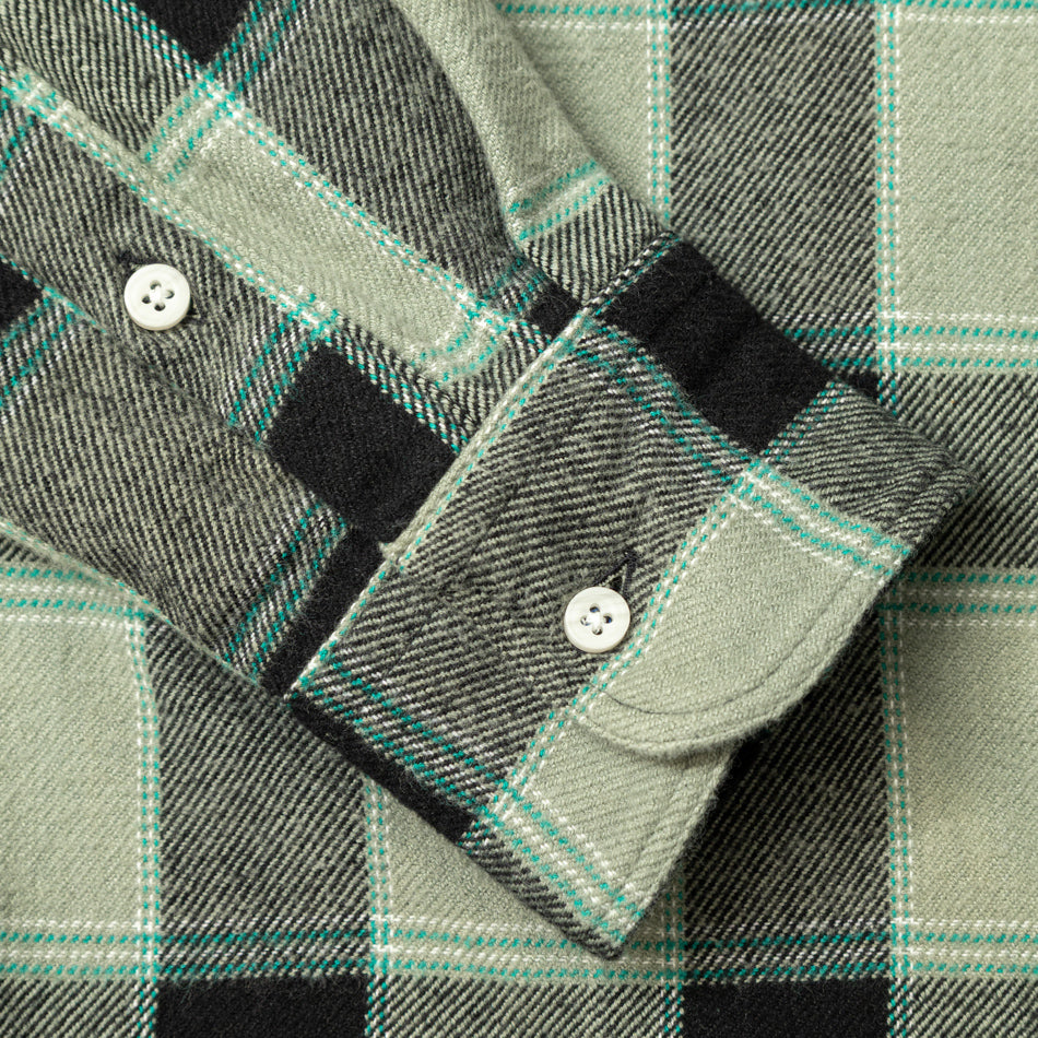 Celeste Green/Black Winter Brushed Madras