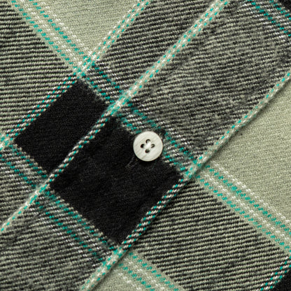 Celeste Green/Black Winter Brushed Madras