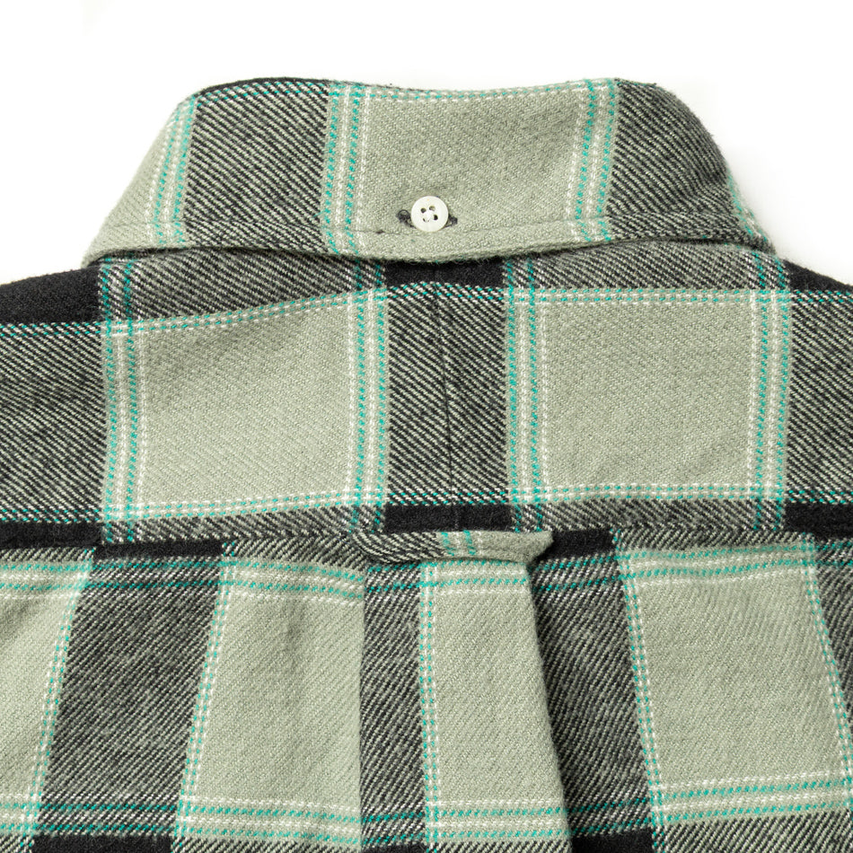 Celeste Green/Black Winter Brushed Madras