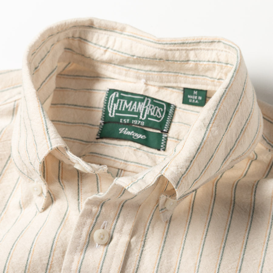 Striped Japanese Oxford in Tan