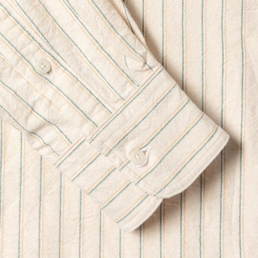 Striped Japanese Oxford in Tan