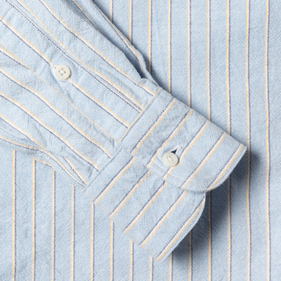 Striped Japanese Oxford in Blue