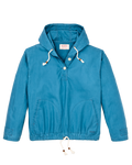 Dry Wax Hooded Popover in Marine Blue