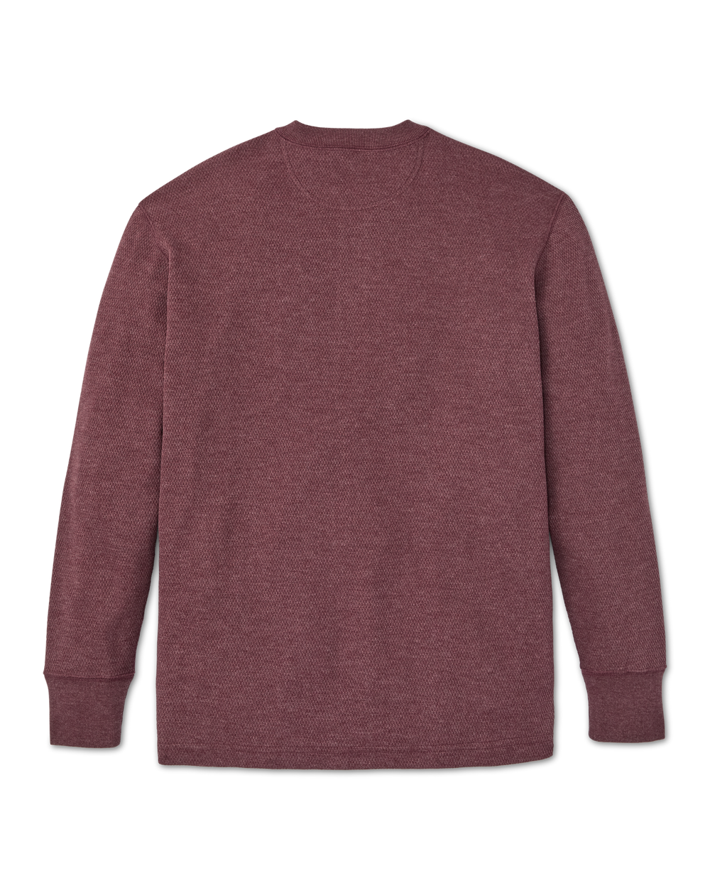 Waffle Knit Henley in Dark Port Heather