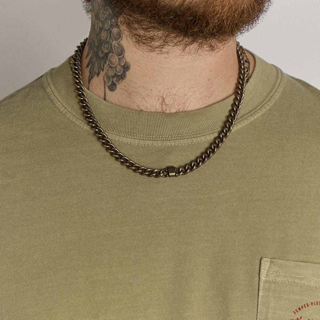 Fat Chain Neck Classic Neck Chain in Work Patina Brass – Porterhouse Clothing & Supply