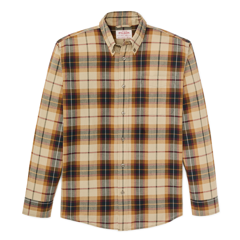 Madras Button-Down Shirt in Tan Spruce Multicolor