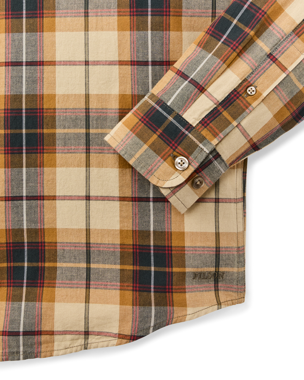 Madras Button-Down Shirt in Tan Spruce Multicolor