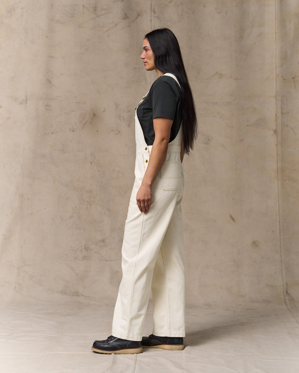 Denim Overalls in Natural Seed