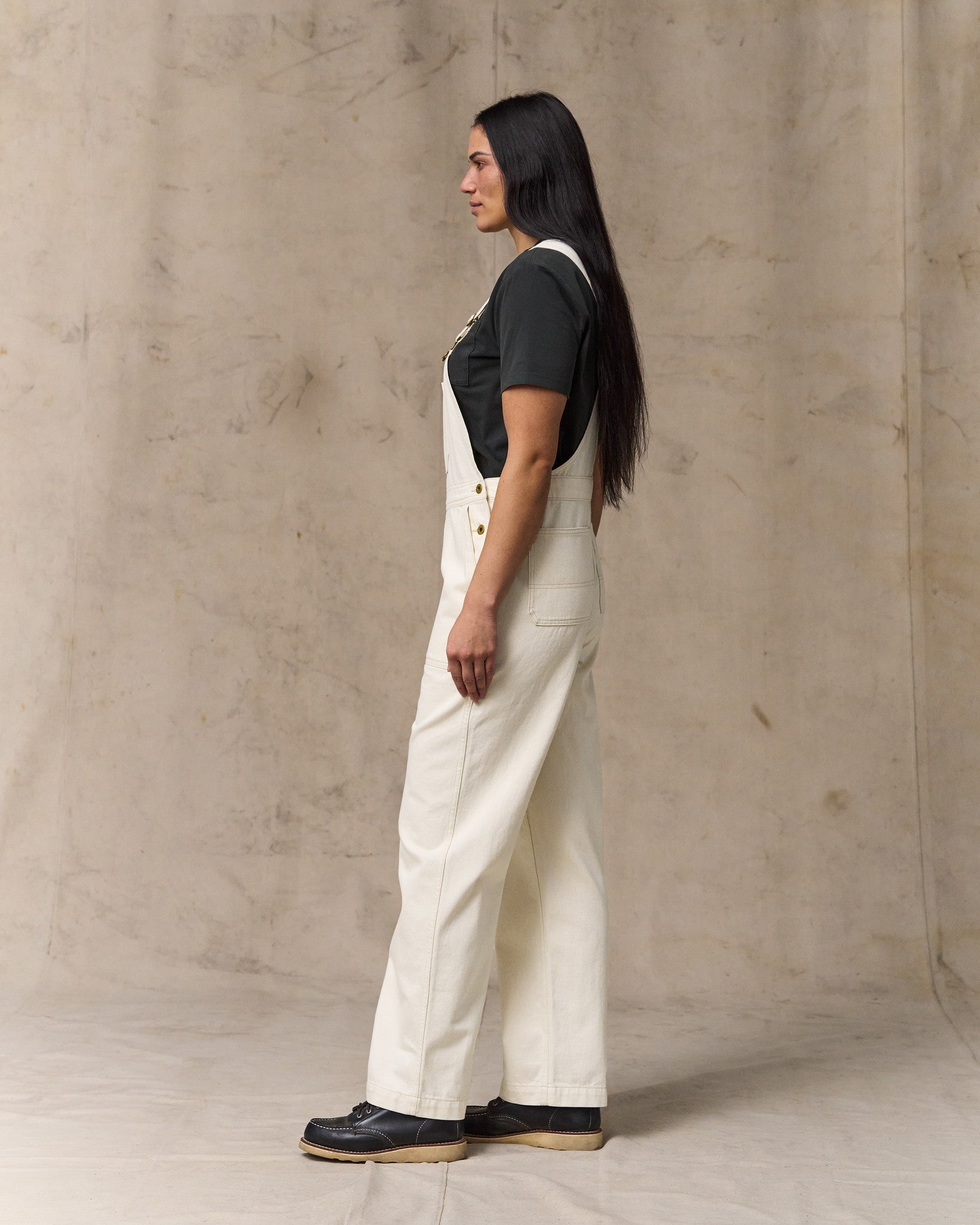 Denim Overalls in Natural Seed