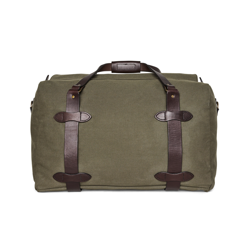 Medium Rugged Twill Duffle Bag in Olive