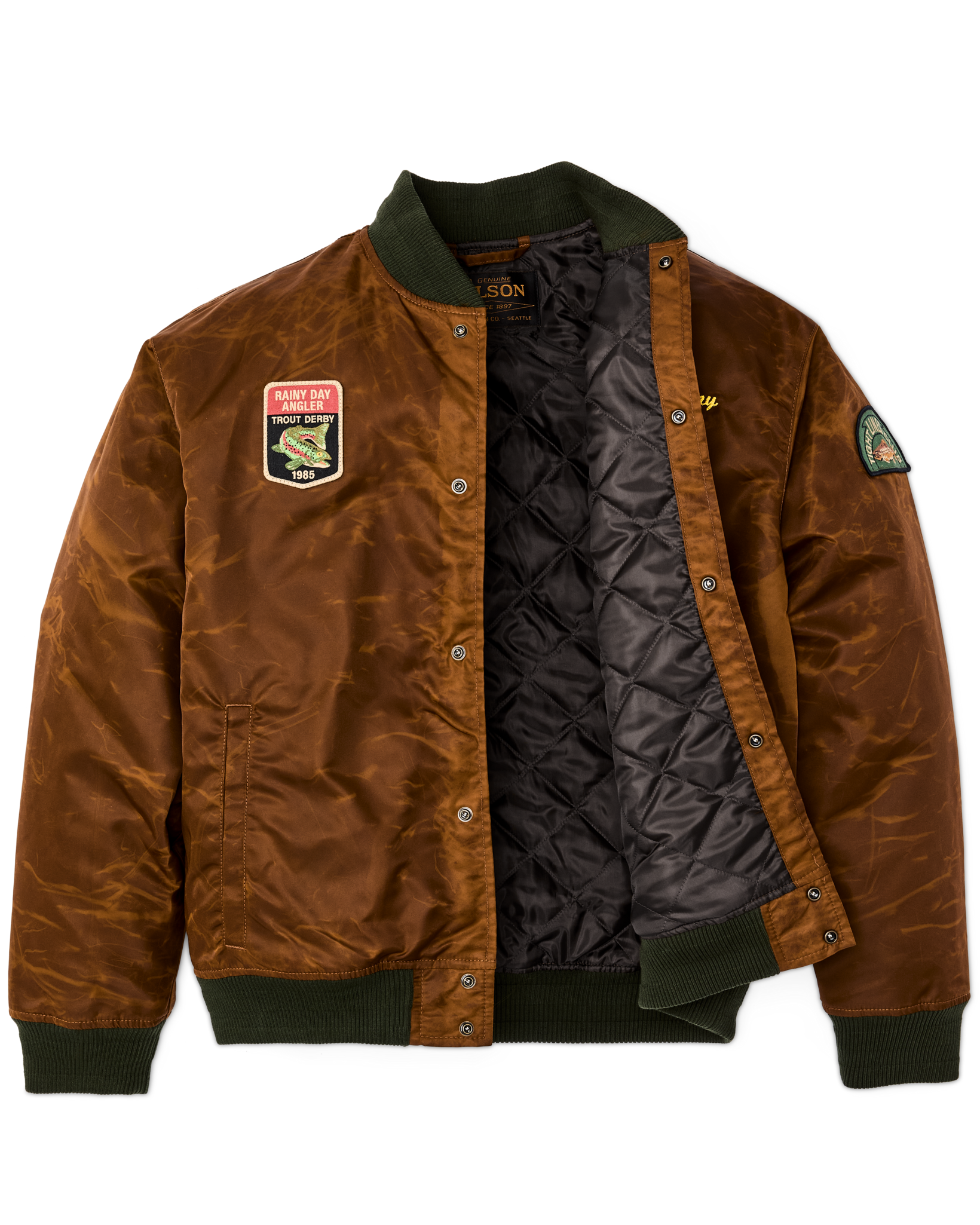 Embroidered Montlake Jacket in Whiskey