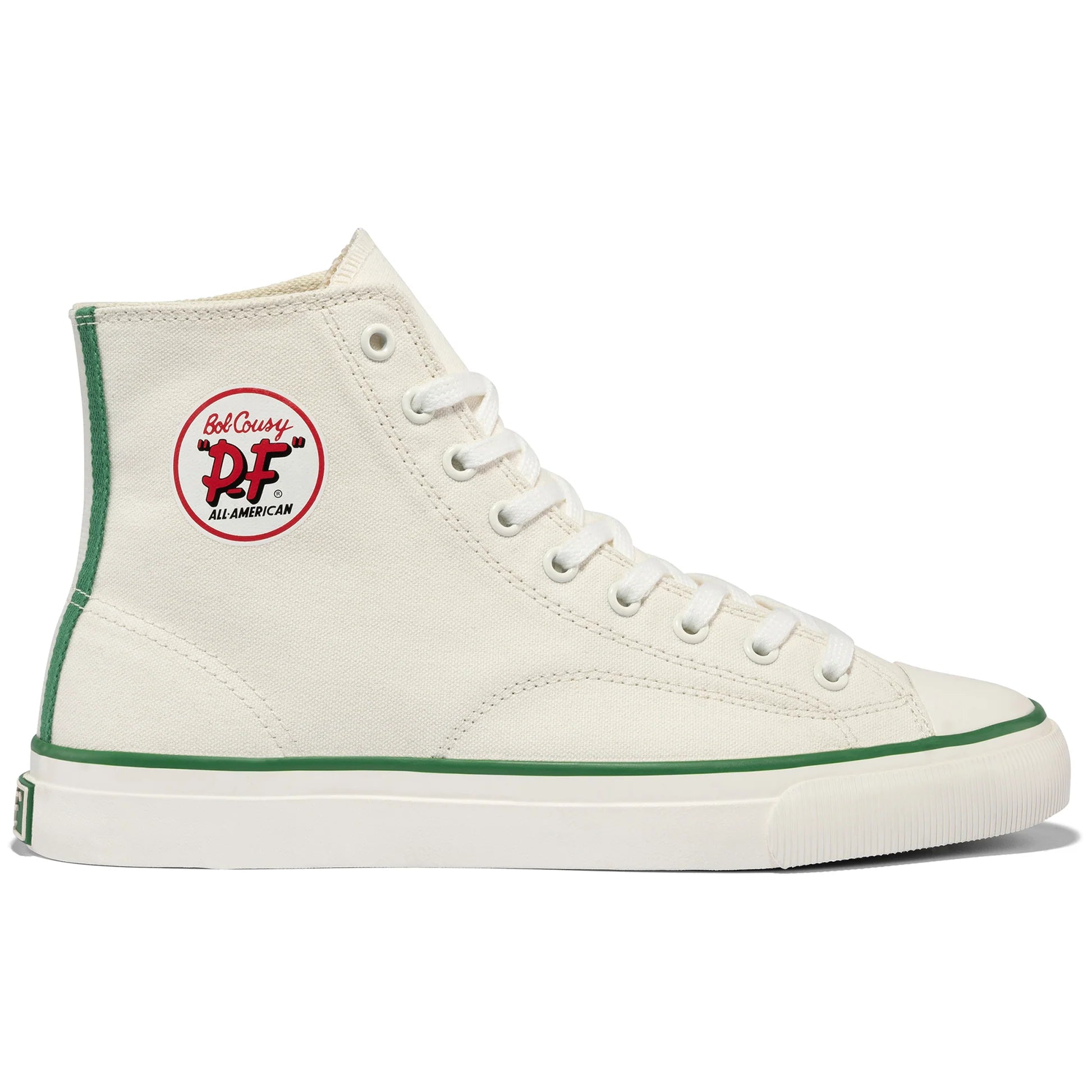 All-American Bob Cousy High-Top in Sea Salt & Green Canvas