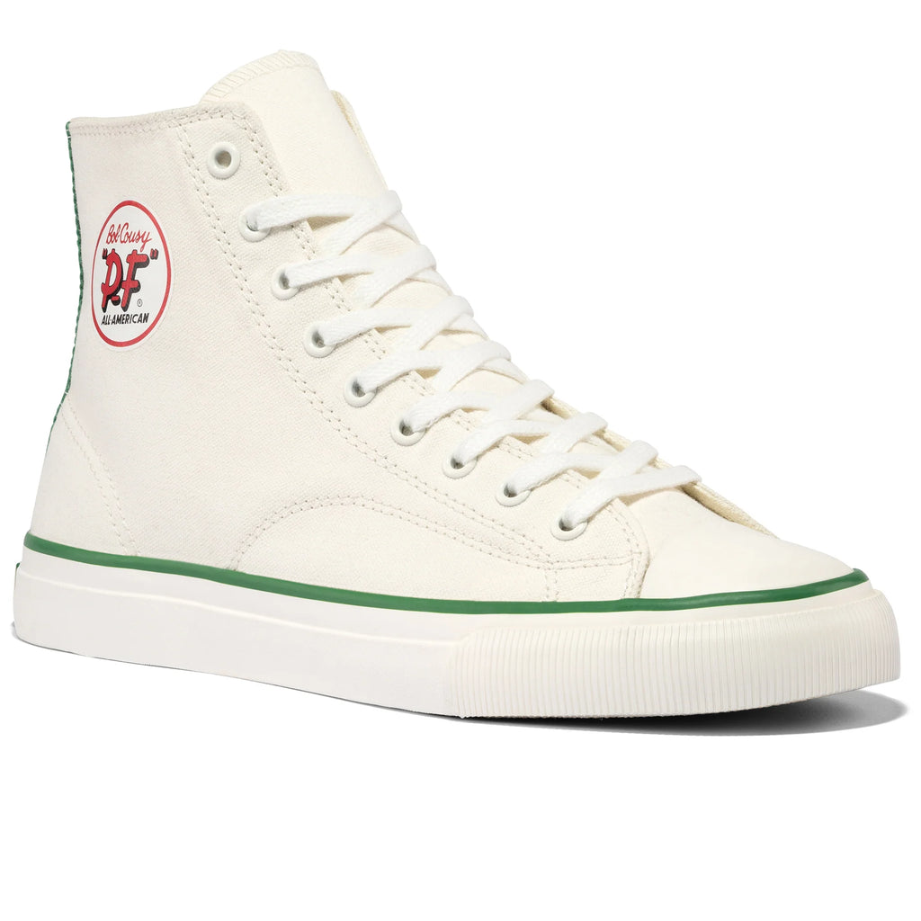 All-American Bob Cousy High-Top in Sea Salt & Green Canvas