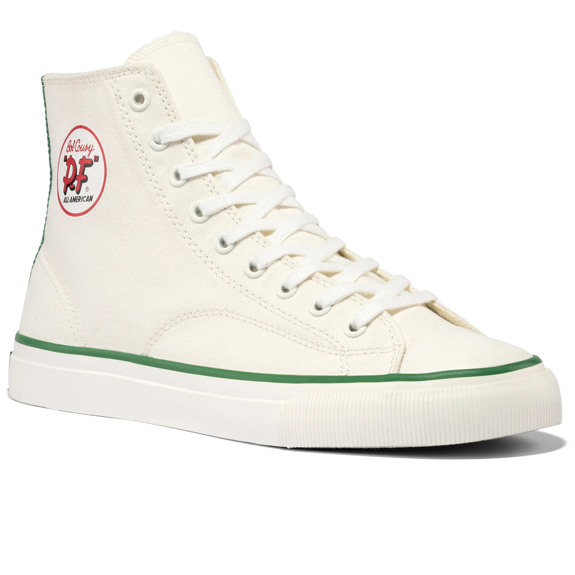 All-American Bob Cousy High-Top in Sea Salt & Green Canvas