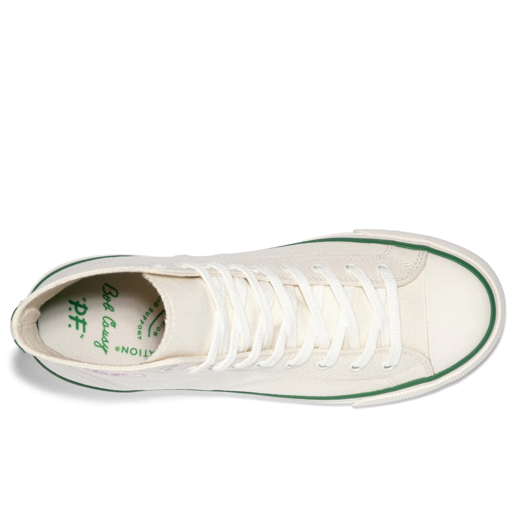 All-American Bob Cousy High-Top in Sea Salt & Green Canvas