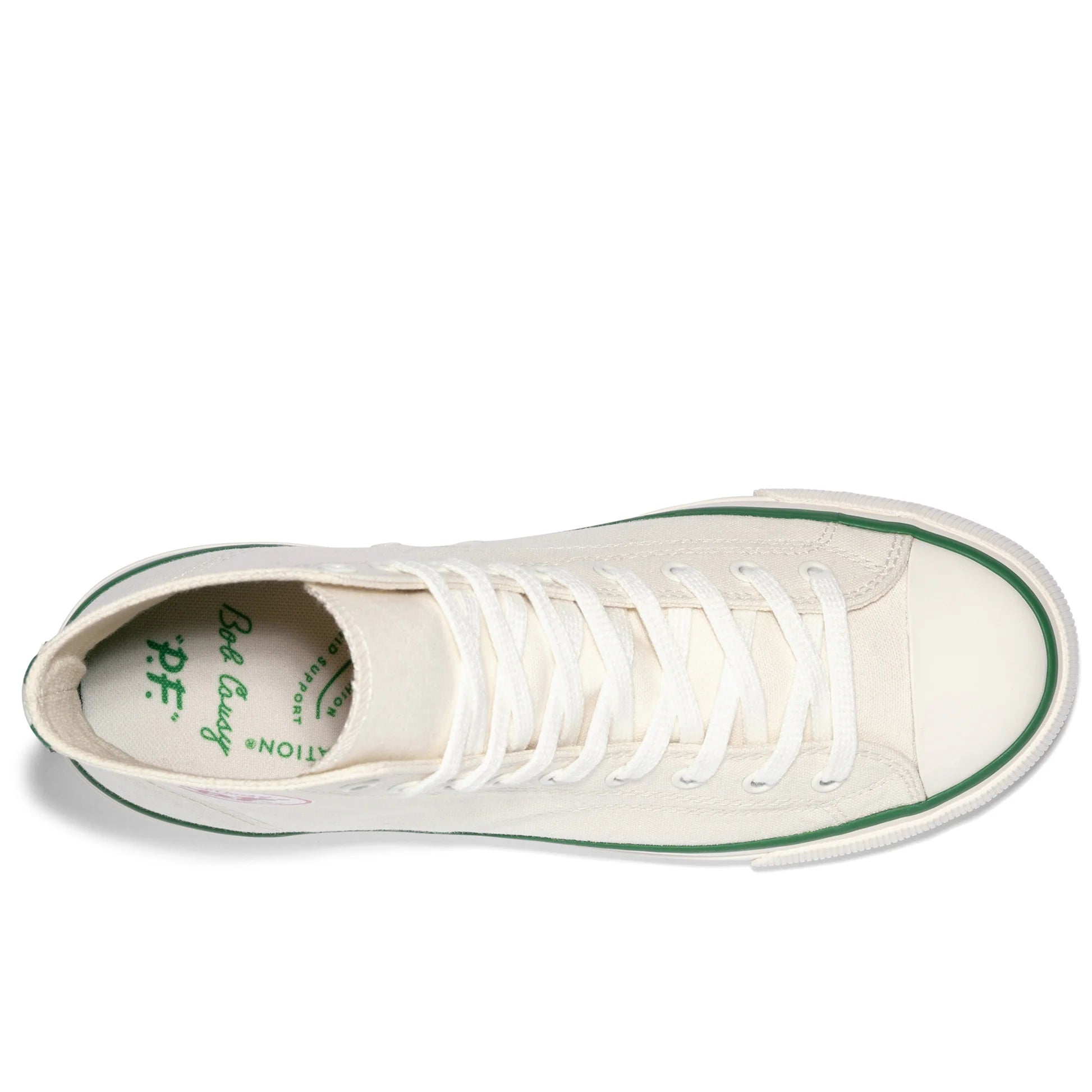 All-American Bob Cousy High-Top in Sea Salt & Green Canvas