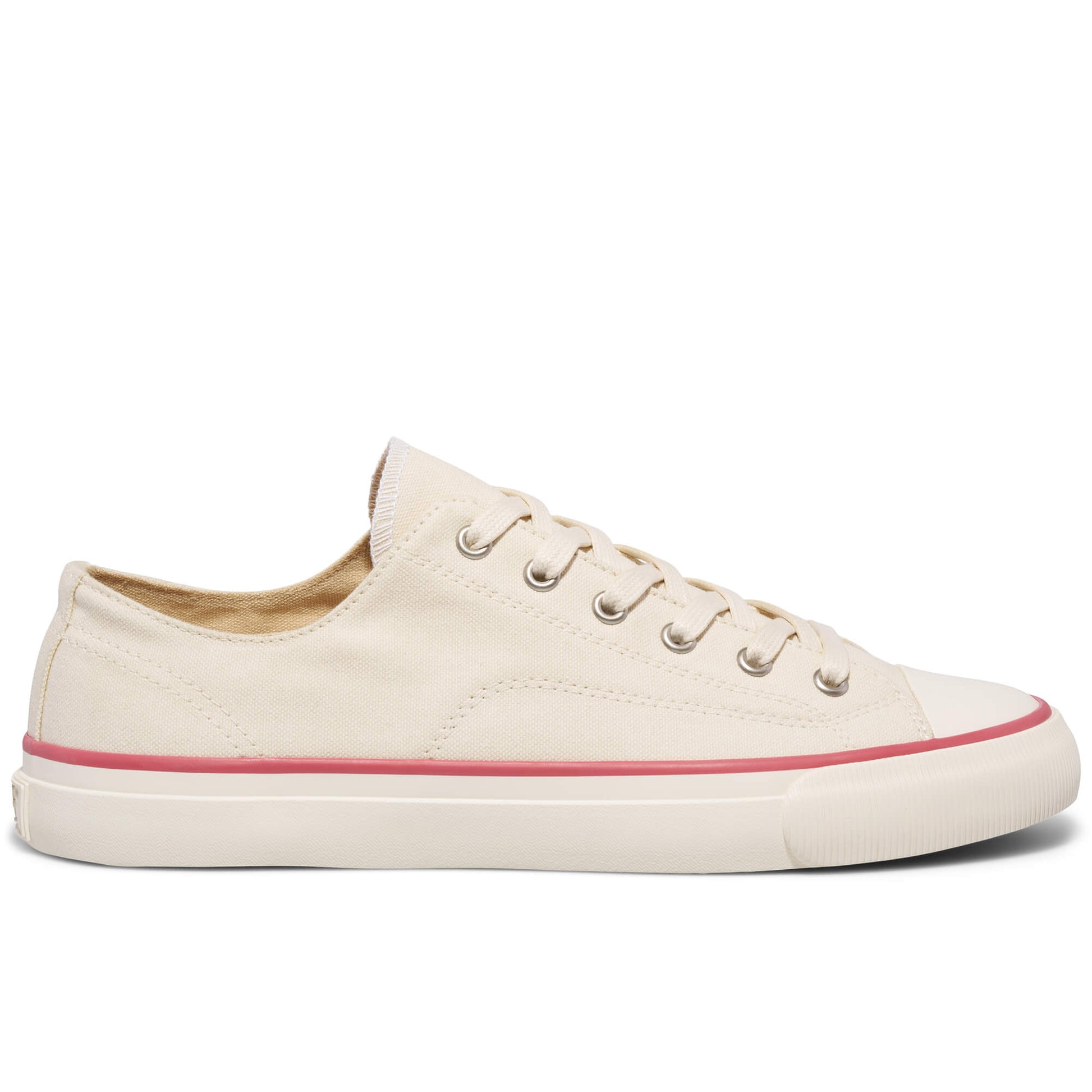 All-American Low-Top in Antique White & Crimson