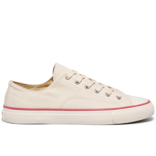 All-American Low-Top in Antique White & Crimson