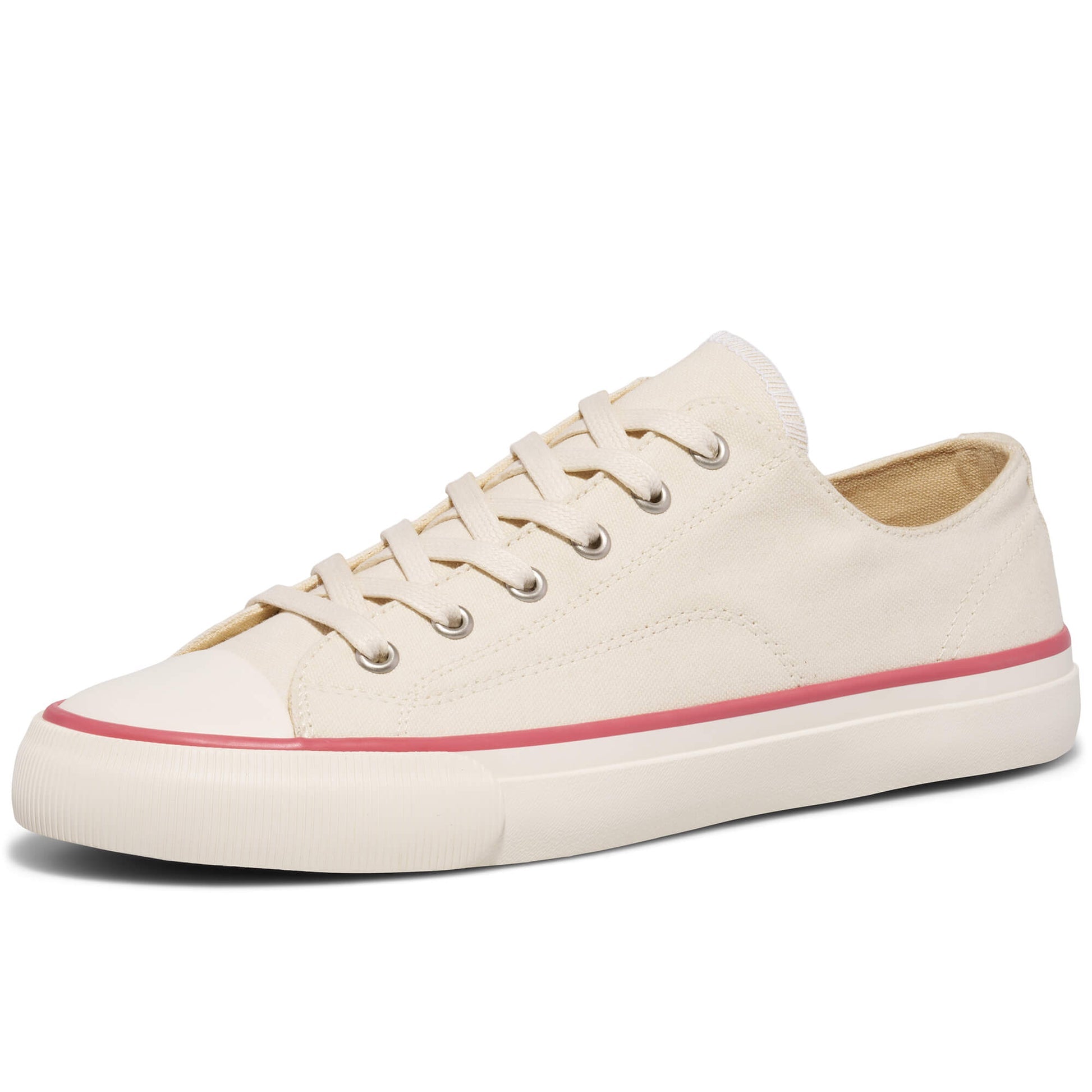 All-American Low-Top in Antique White & Crimson