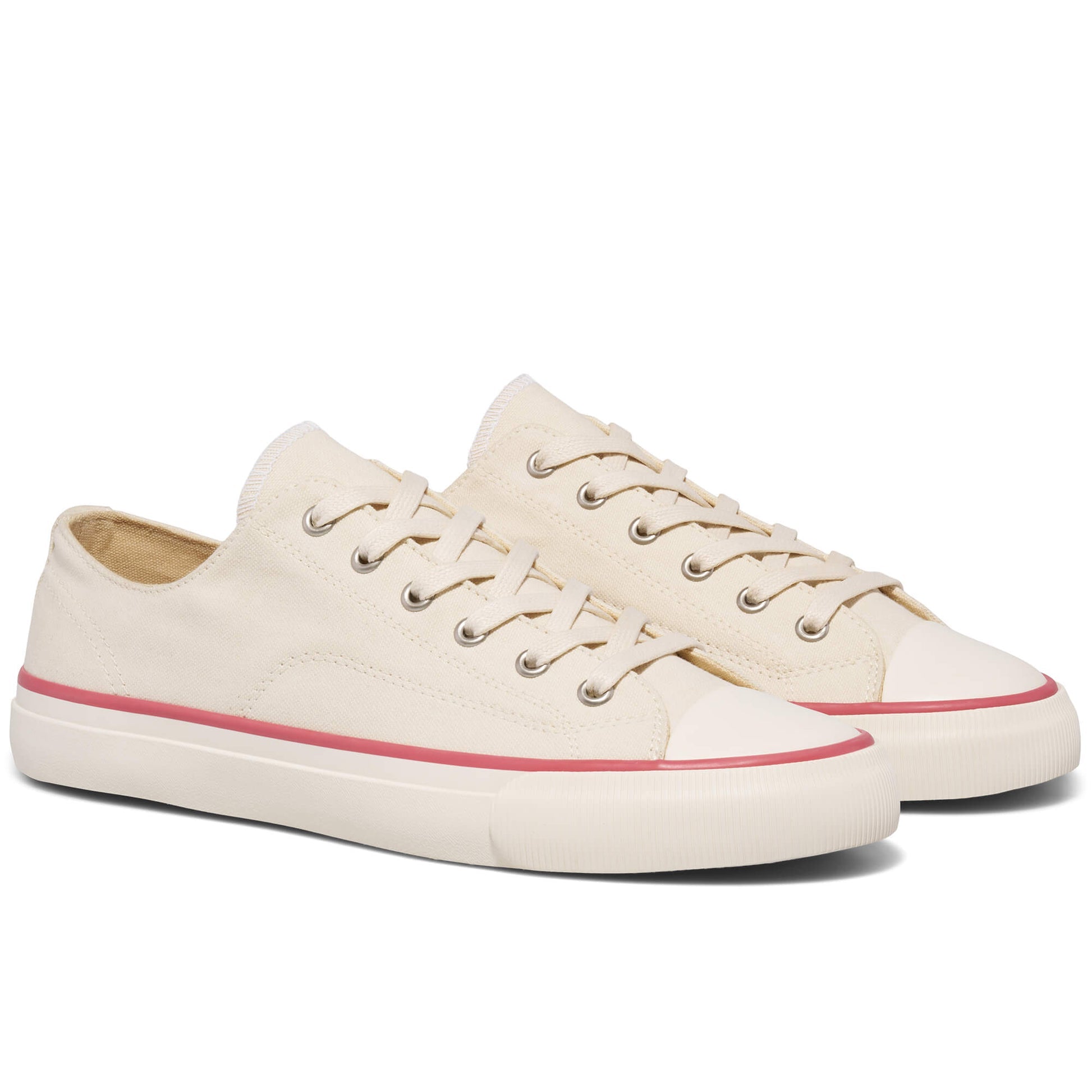 All-American Low-Top in Antique White & Crimson