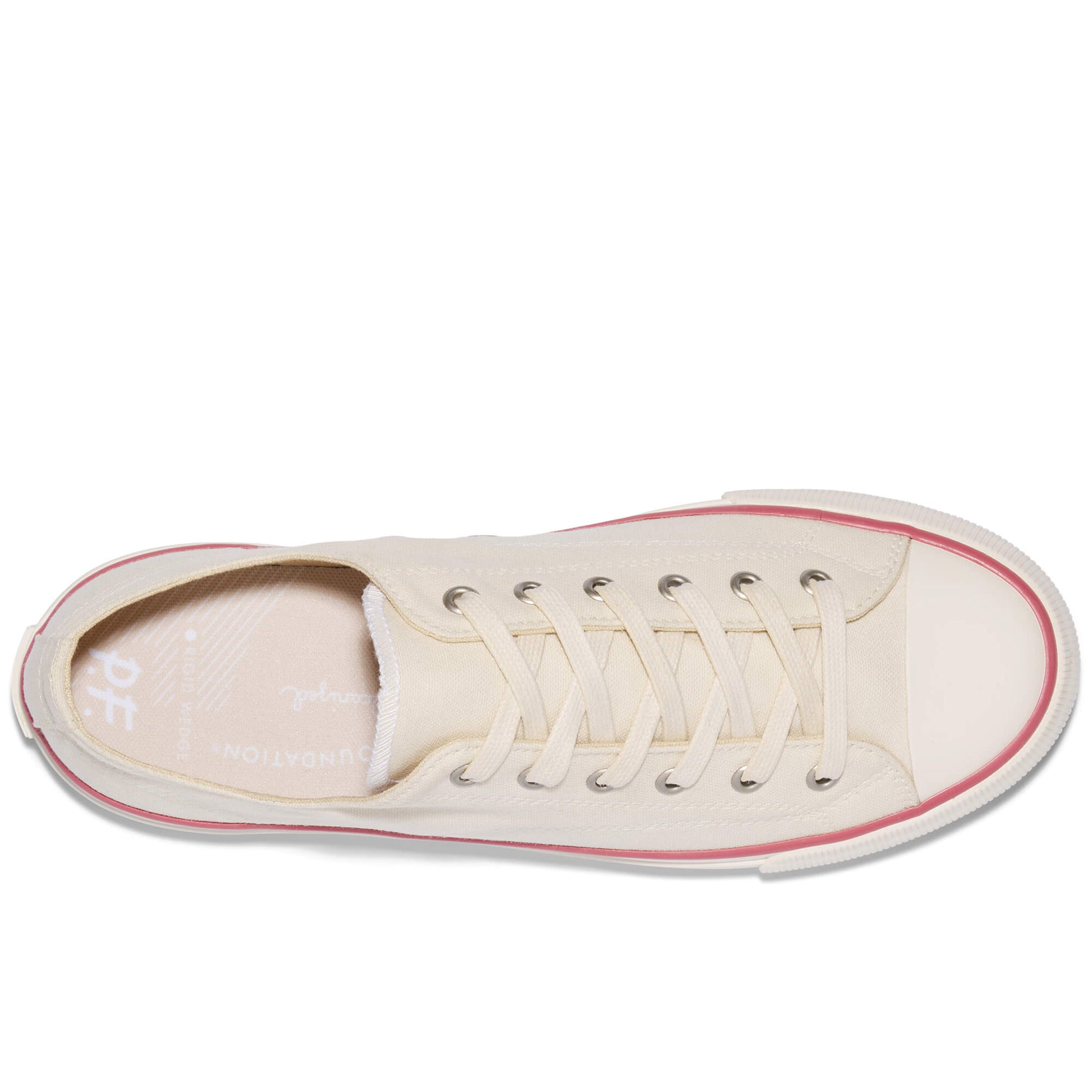 All-American Low-Top in Antique White & Crimson