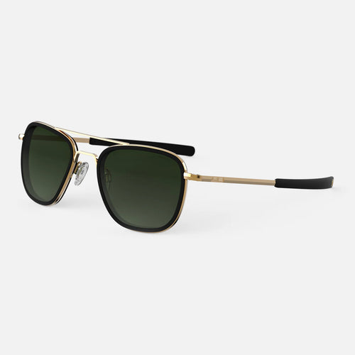 Aviator Fusion in 23K Gold & Polarized Evergreen