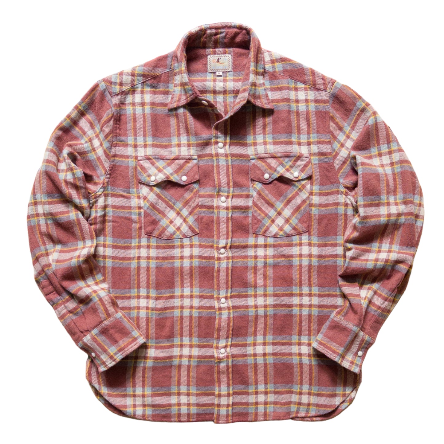 Washed Flannel Pearlsnap Shirt in Autumn Rust