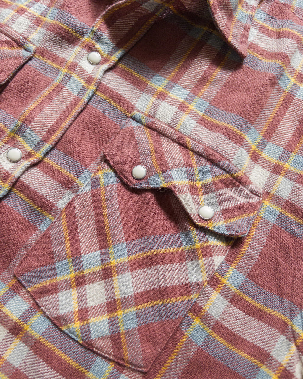 Washed Flannel Pearlsnap Shirt in Autumn Rust
