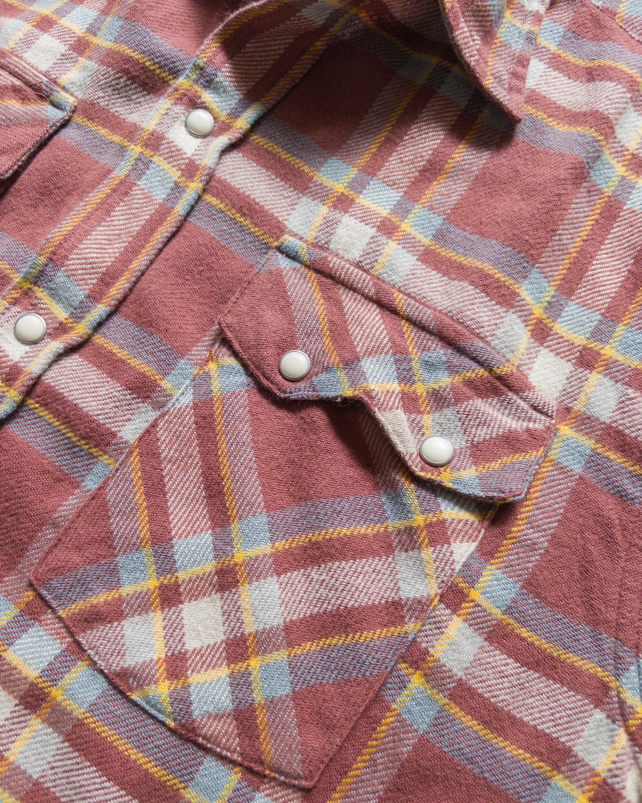 Washed Flannel Pearlsnap Shirt in Autumn Rust