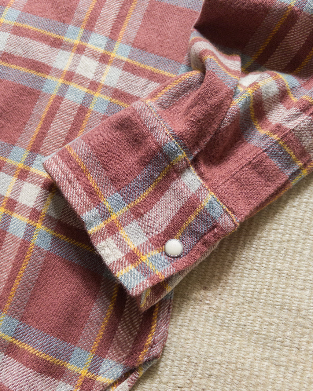 Washed Flannel Pearlsnap Shirt in Autumn Rust