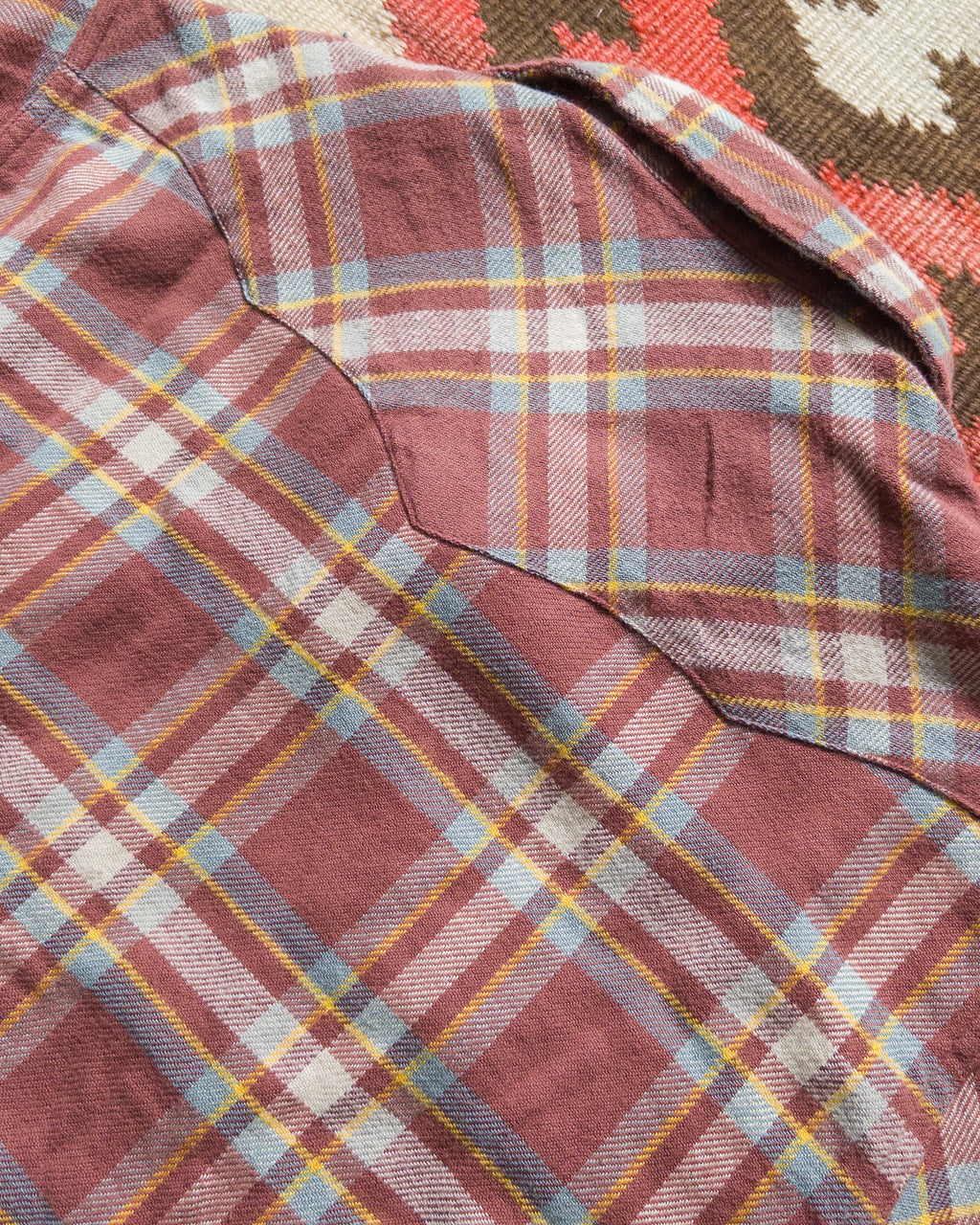 Washed Flannel Pearlsnap Shirt in Autumn Rust