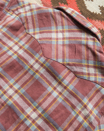 Washed Flannel Pearlsnap Shirt in Autumn Rust
