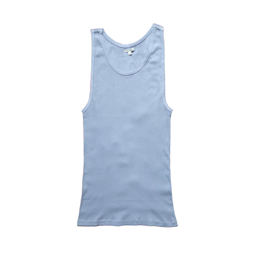 Tubular Ribknit Tank Top in Indigo