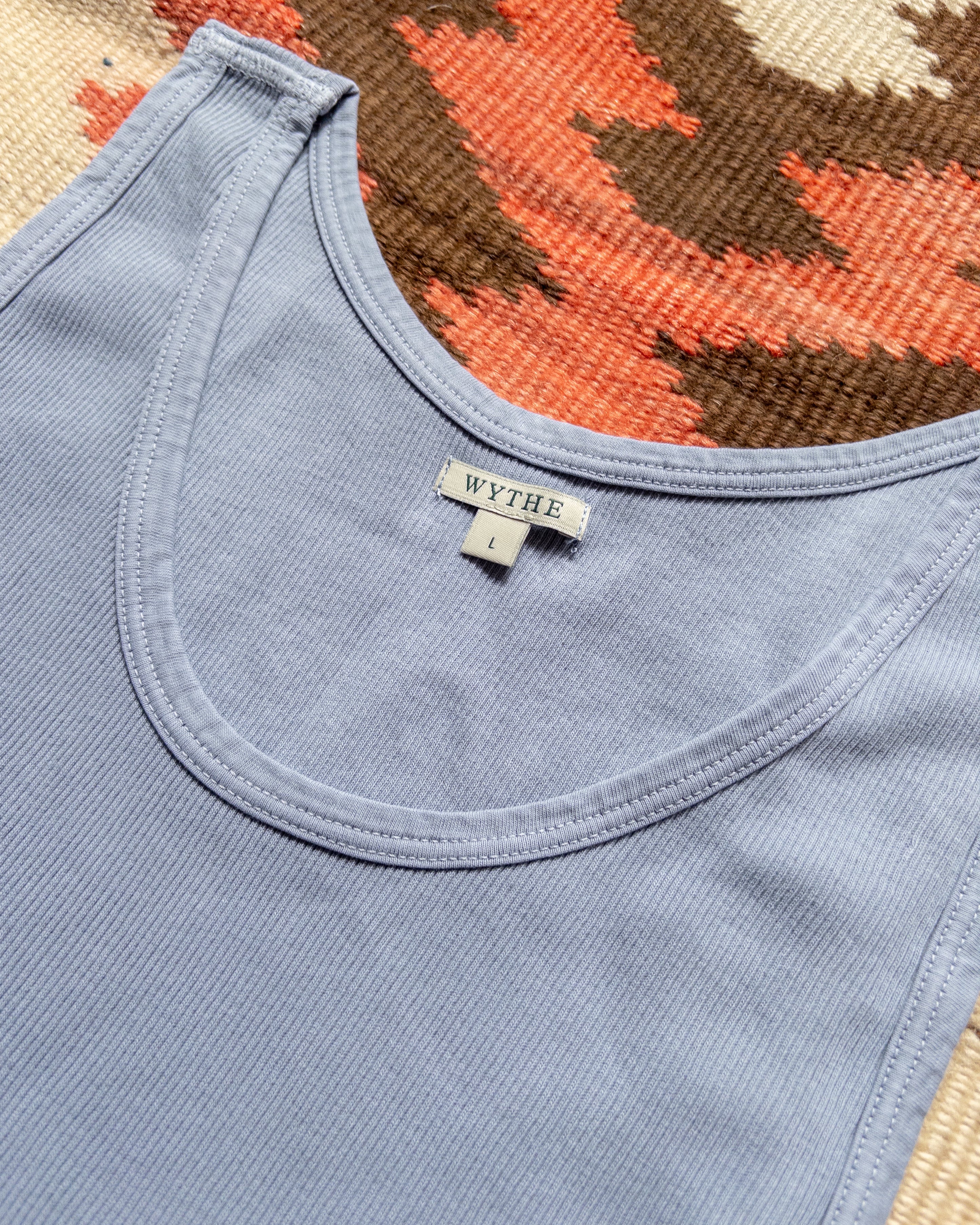 Tubular Ribknit Tank Top in Indigo
