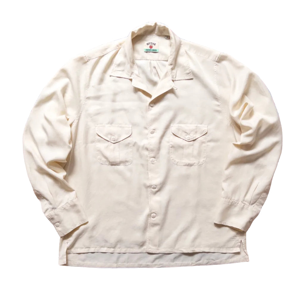 Tencel Gabardine Patio Shirt in Buttermilk