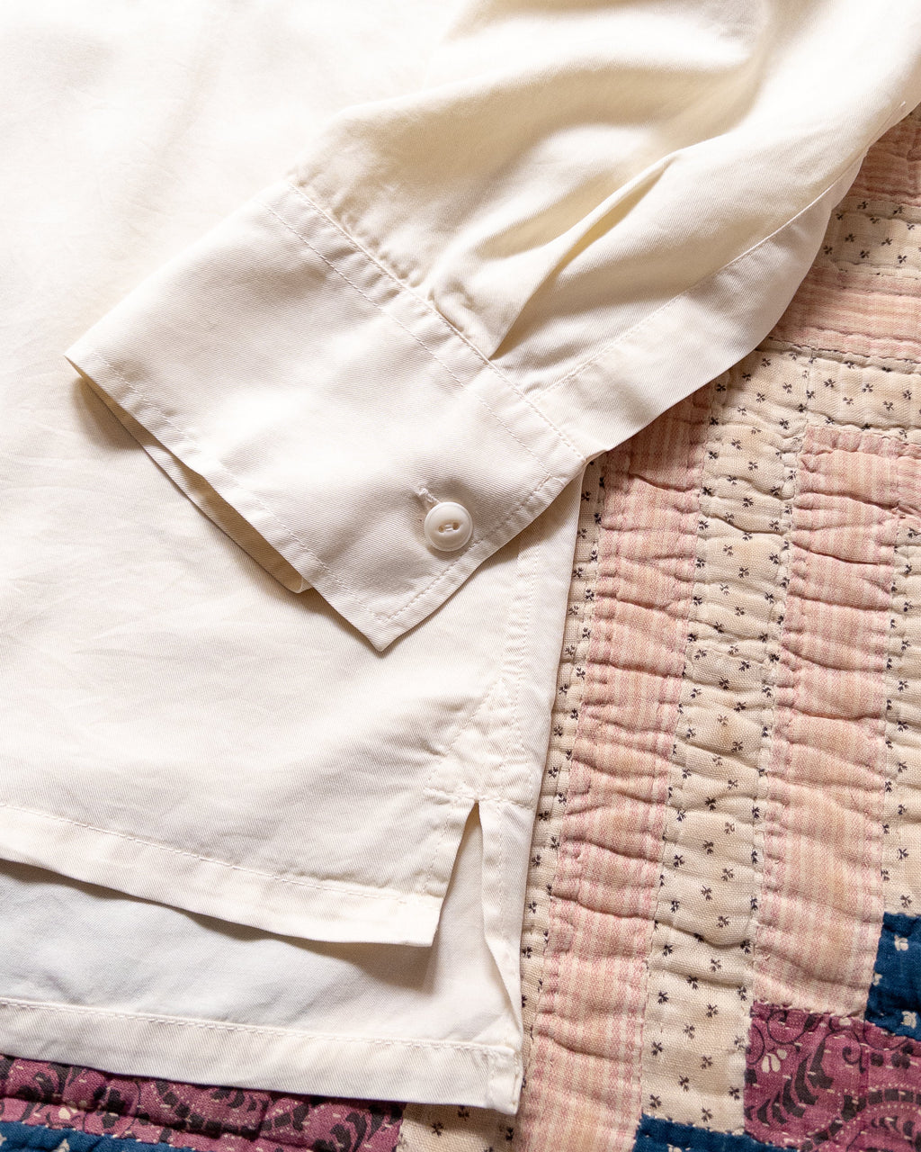 Tencel Gabardine Patio Shirt in Buttermilk