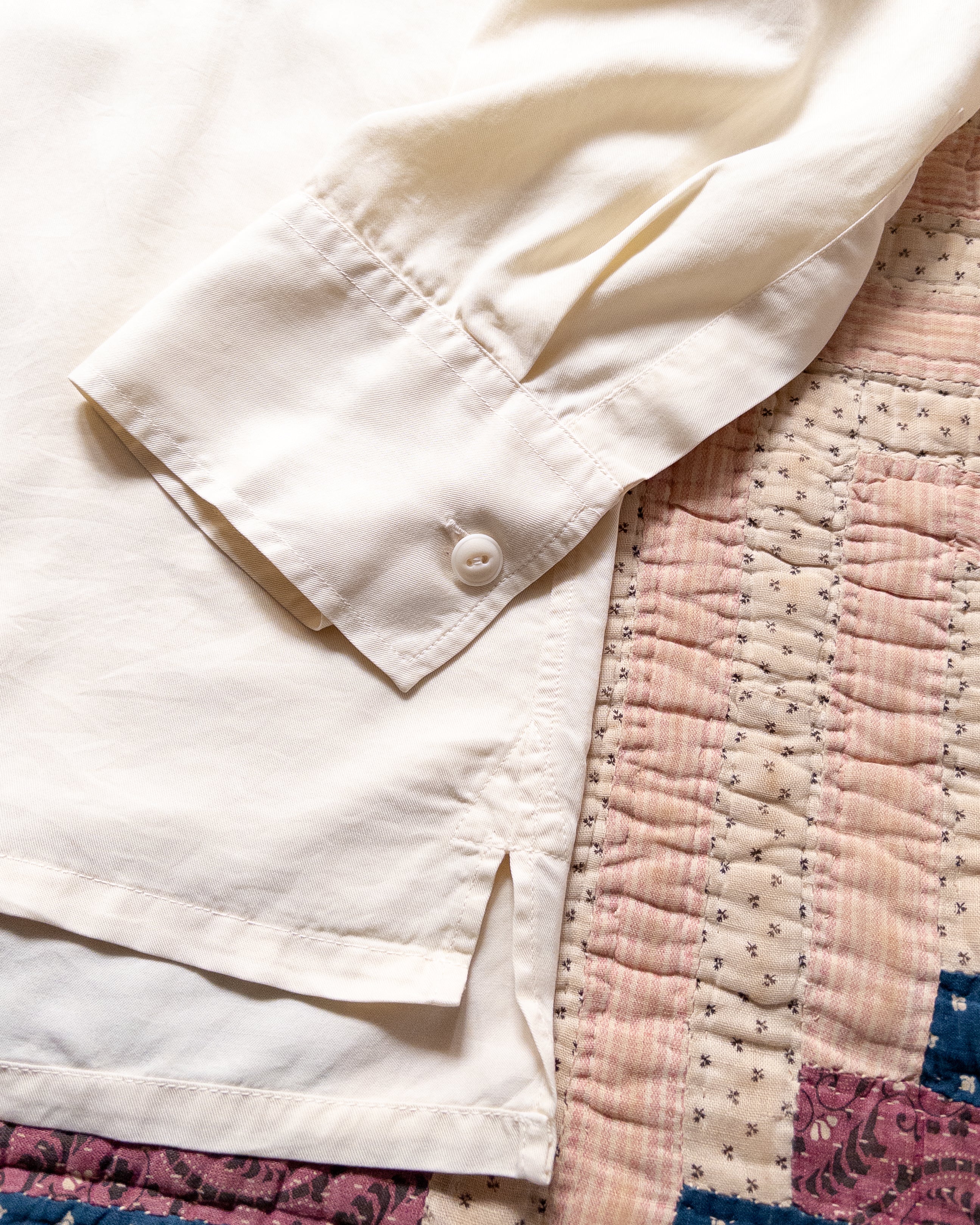 Tencel Gabardine Patio Shirt in Buttermilk