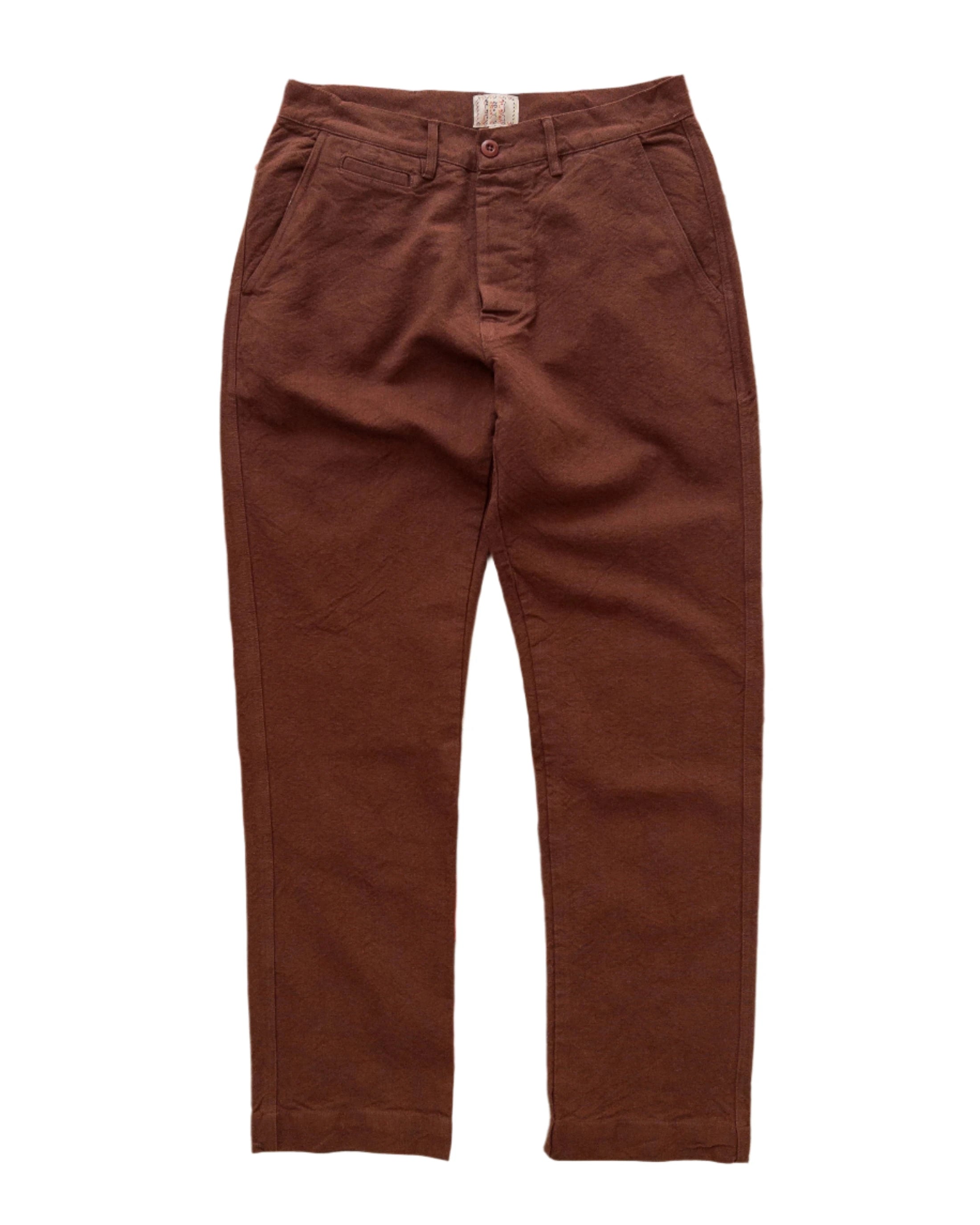 Rustic Plainweave Chino in Chocolate Brown