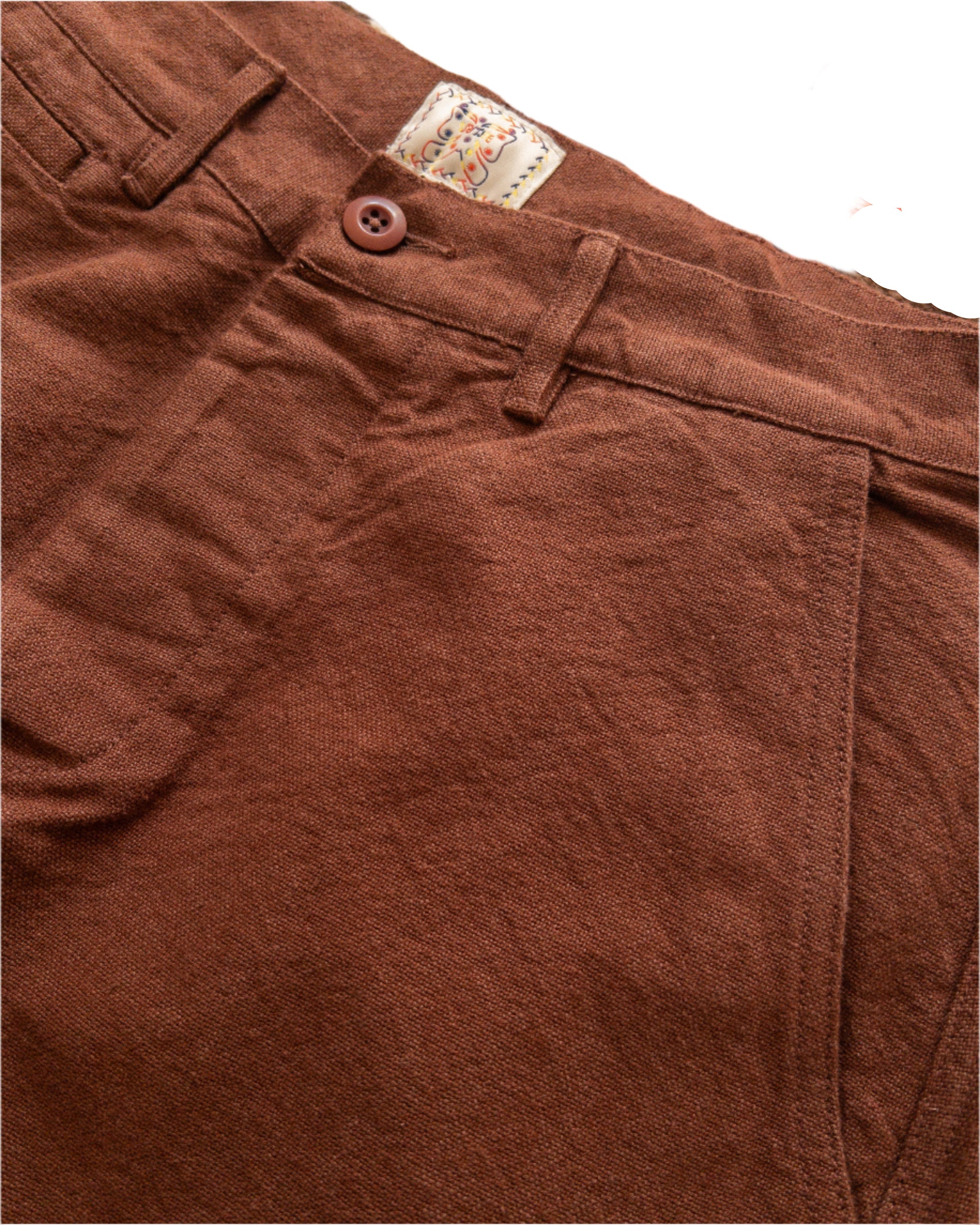 Rustic Plainweave Chino in Chocolate Brown
