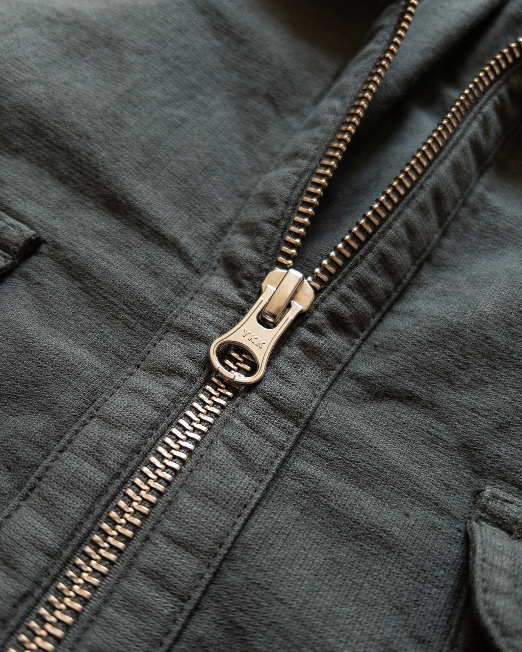 Aertex Half Zip Shirt in Faded Black